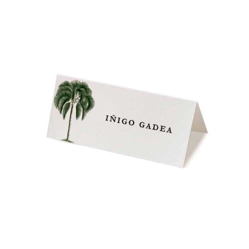 PACK 8 PLACE CARDS PALM TREE