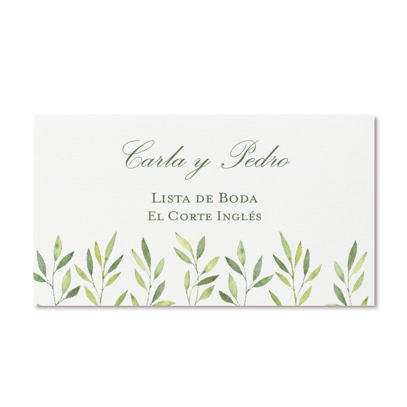 Tarjetitas De Lista De Boda Martina En Arte Papel