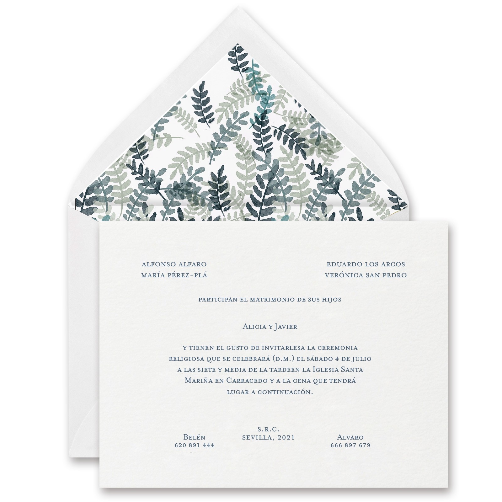 laberinto trigo Personas con discapacidad auditiva INVITACION DE BODA + SOBRE DISEÑO BLUE FOREST en Arte Papel